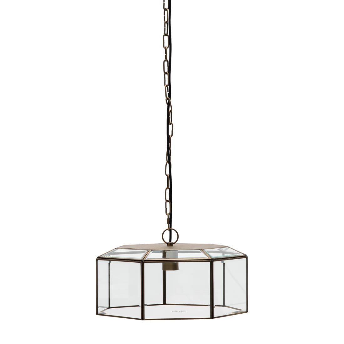 Riviera Maison French Glass Hanging Lamp gold (Ø) 40x (H) 20