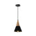 QUVIO Hanglamp langwerpig beton met hout zwart - QUV5141L-BLACK