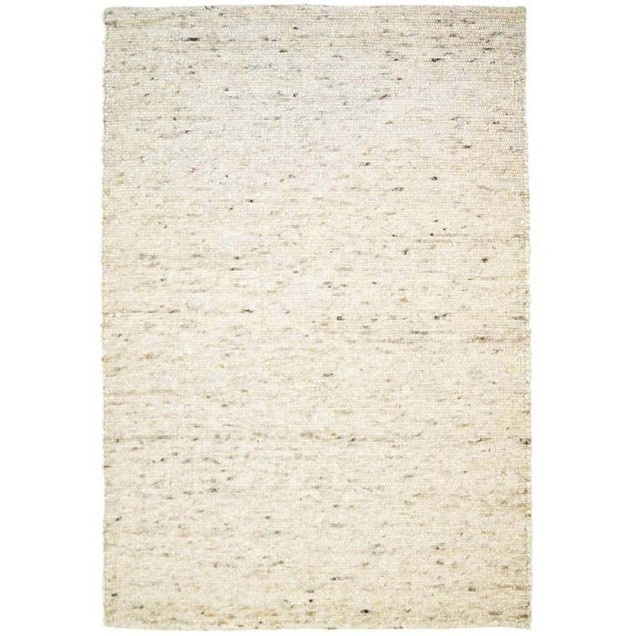 Tapeso Wollen vloerkleed handweef Ylva - beige - 200x240 cm