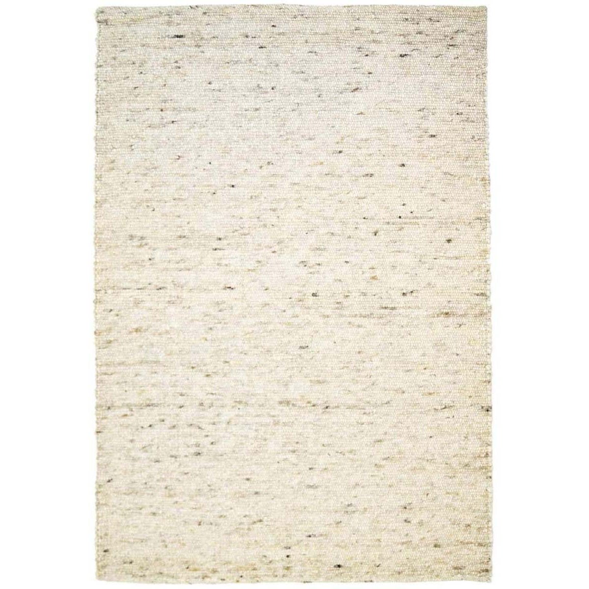 Tapeso Wollen vloerkleed handweef Ylva - beige - 200x240 cm