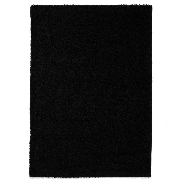 Tapeso Hoogpolig vloerkleed shaggy Trend effen - zwart - 240x340 cm