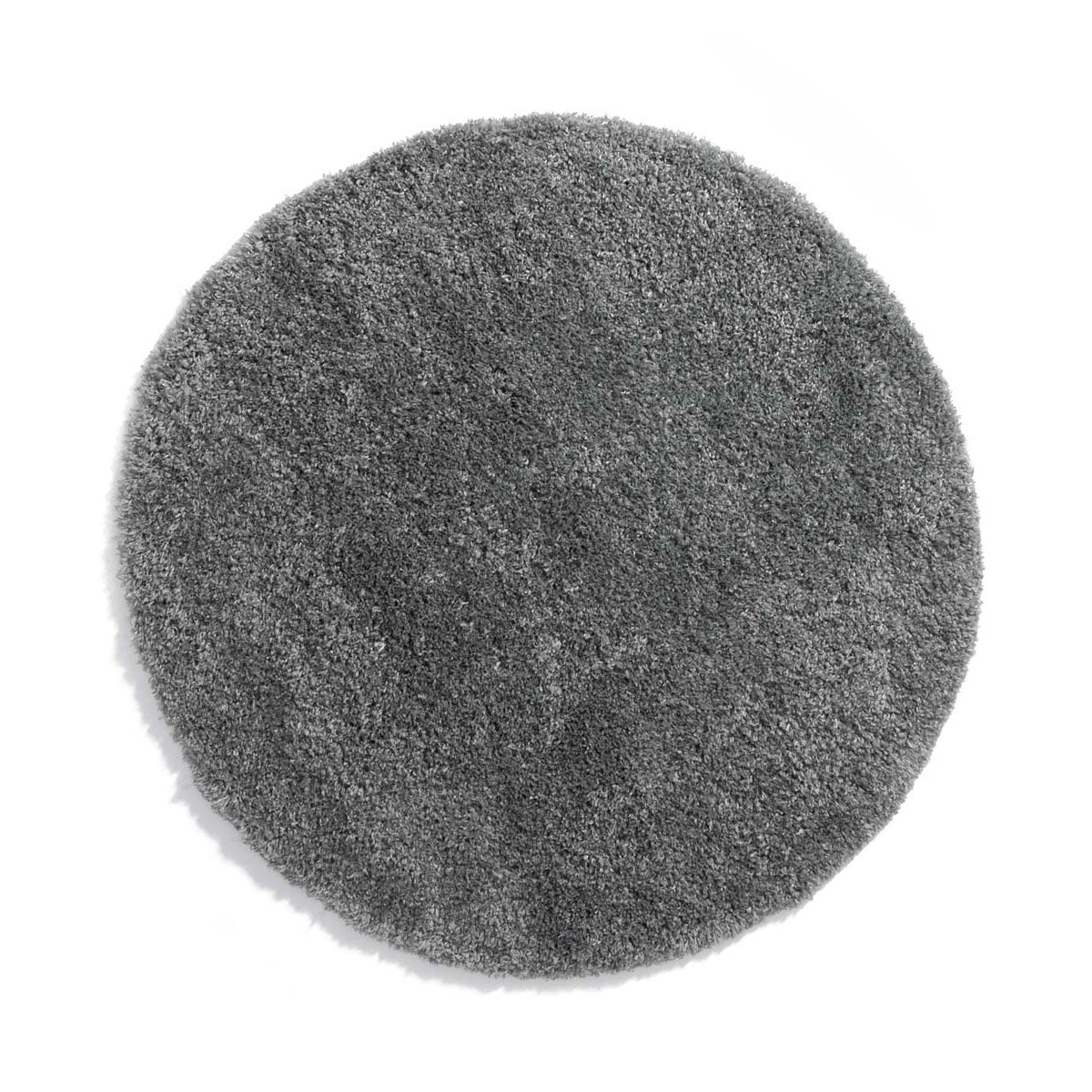 Tapeso Rond hoogpolig vloerkleed - Cozy Shaggy - grijs - 240 cm