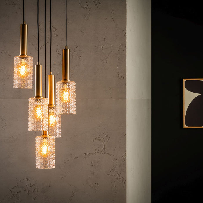 Lucide CORALIE Hanglamp 5xE27 - Transparant