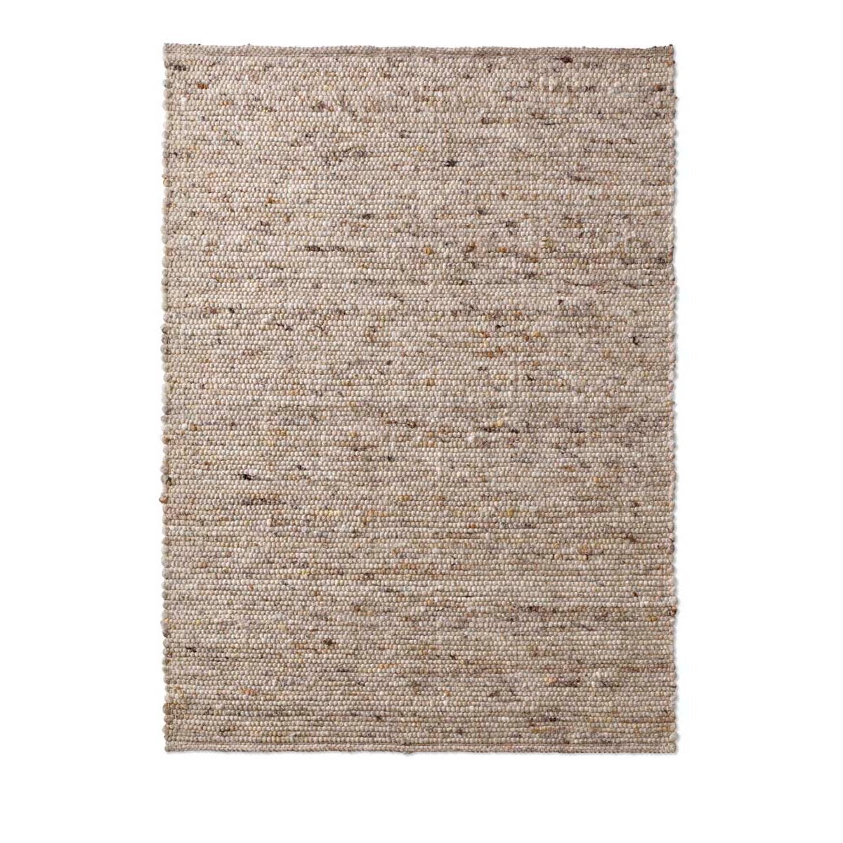 Tapeso Wollen vloerkleed handweef Oslo - beige|crème - 120x170 cm