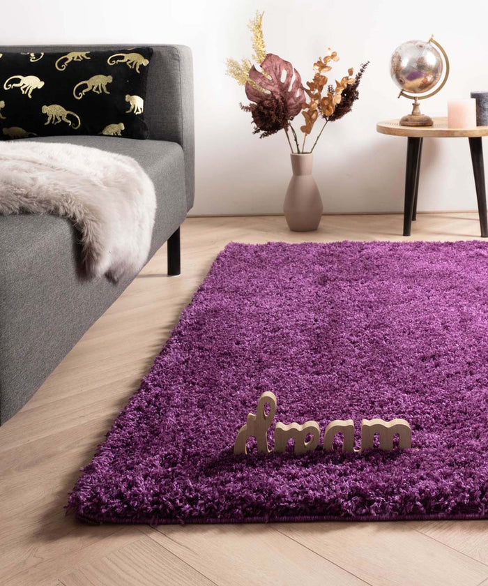 Tapeso Hoogpolig vloerkleed - Cozy Shaggy - paars - 240x340 cm