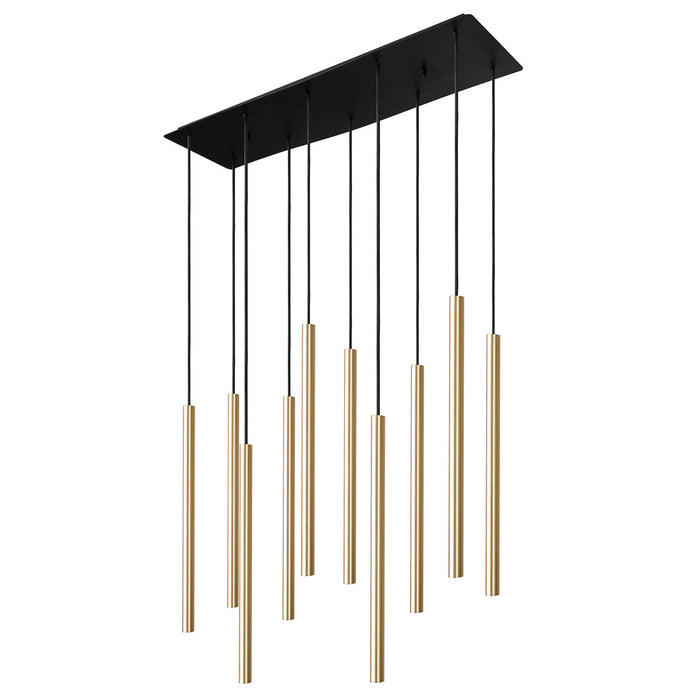 Nowodvorski Hanglamp Laser Brass 10 lichts L 78 cm B 20 cm zwart - mes