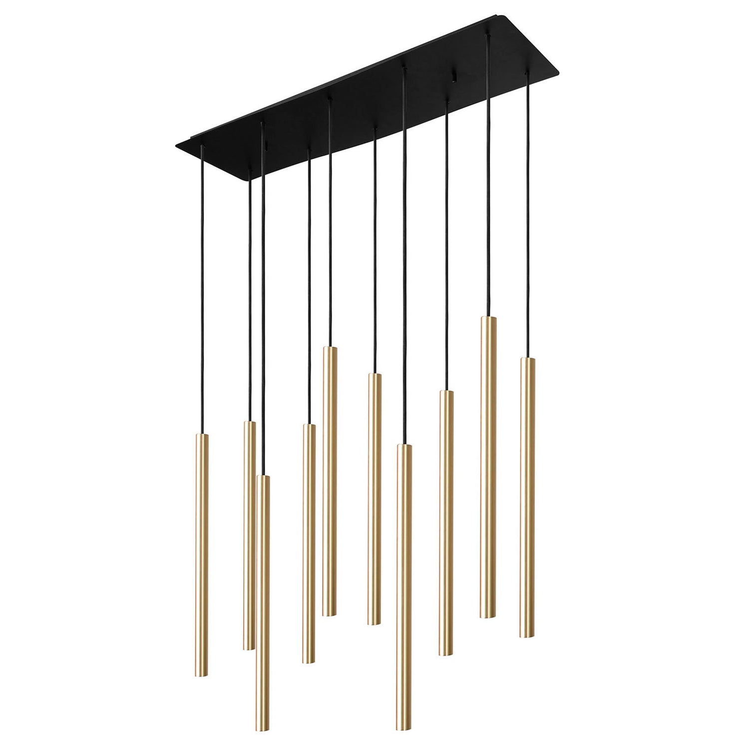 Nowodvorski Hanglamp Laser Brass 10 lichts L 78 cm B 20 cm zwart - mes