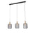 QAZQA Design hanglamp zwart met goud 3-lichts - Mayelle