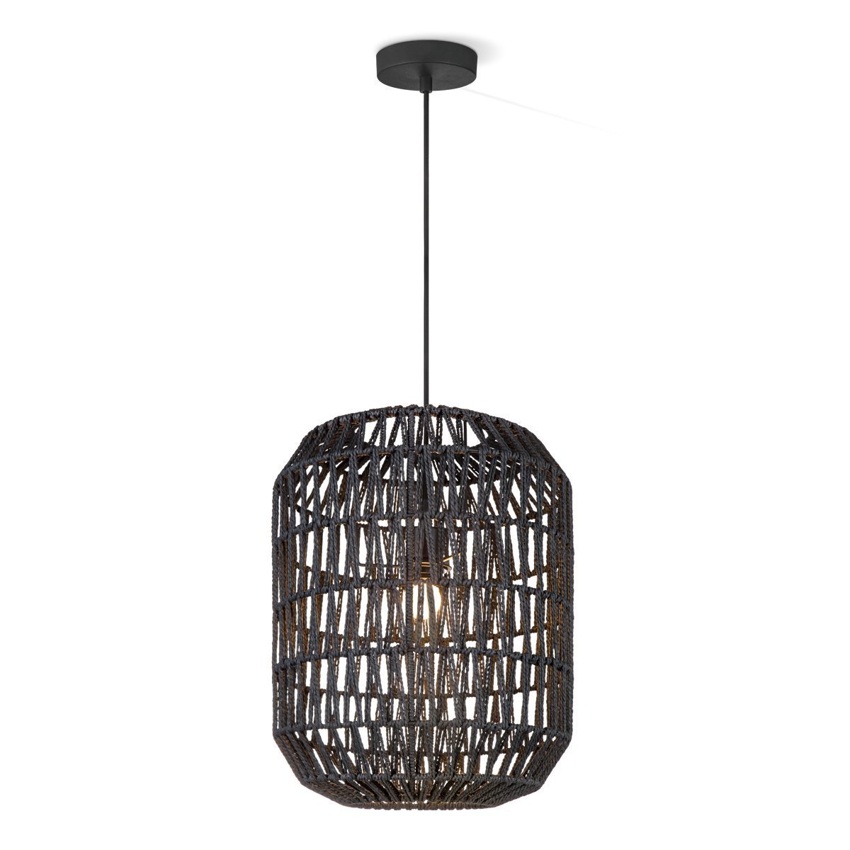 Home sweet home Rope Hanglamp - Zwart