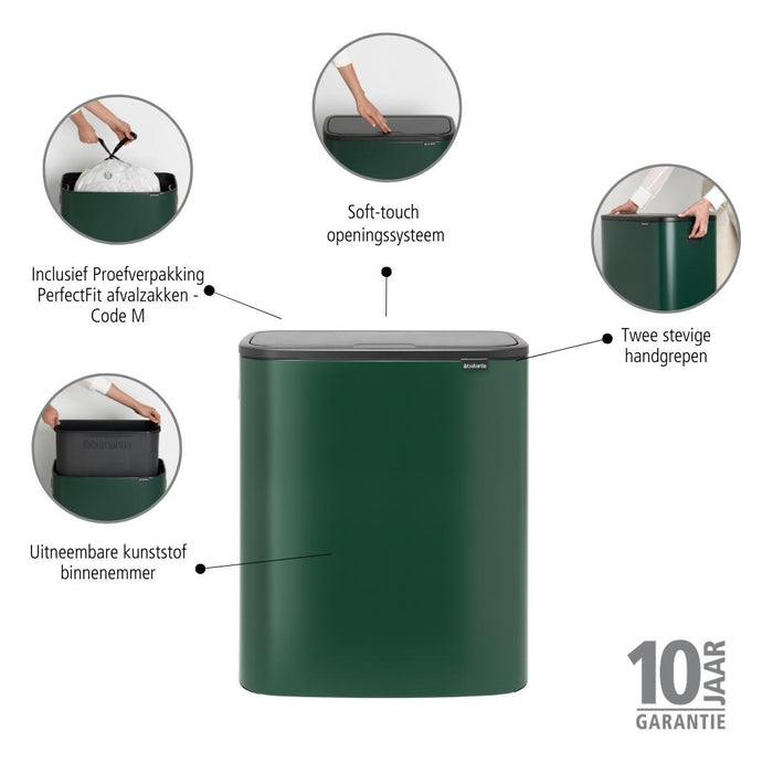 Brabantia Bo Touch Bin Afvalemmer 60 Liter
