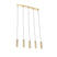QAZQA Moderne hanglamp messing 5-lichts - Jeana