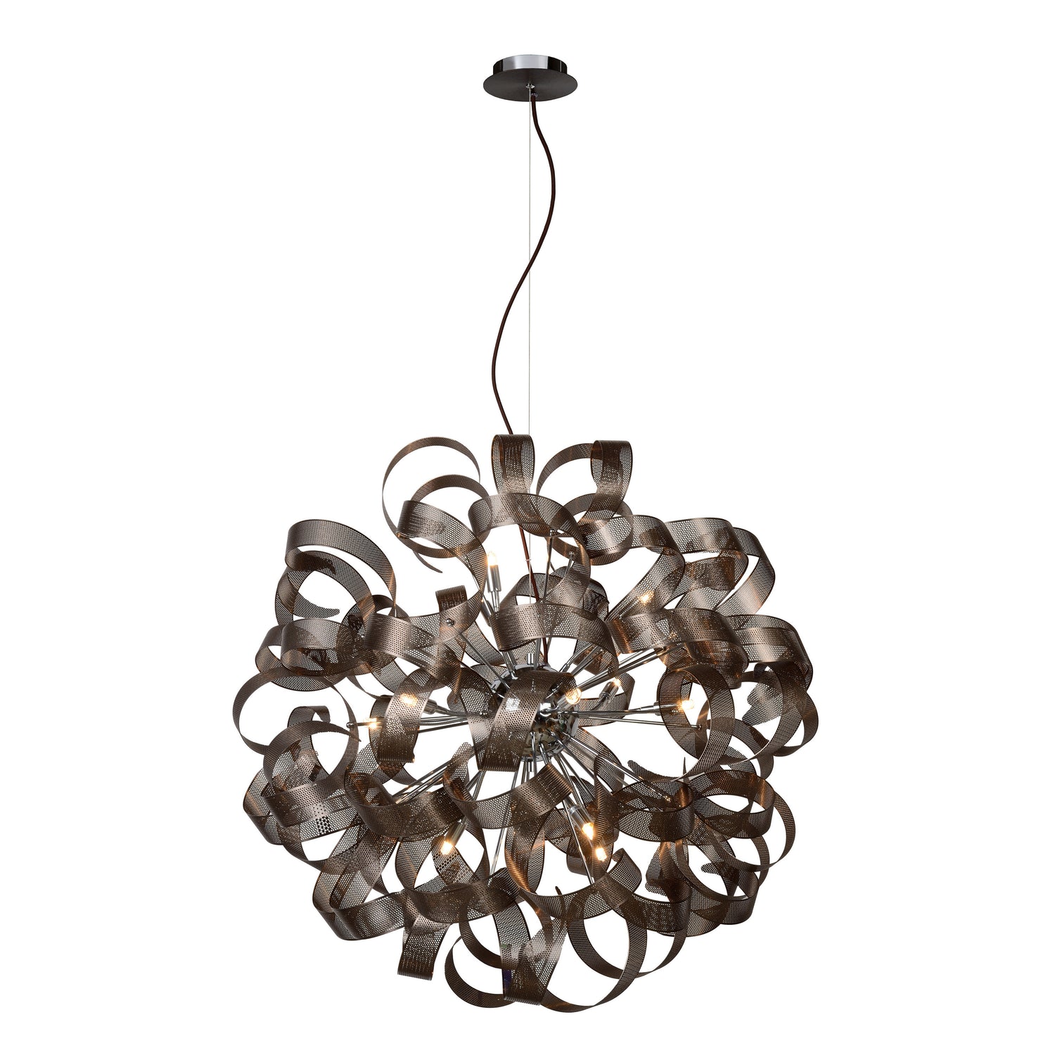 Lucide ATOMA Hanglamp - Roest bruin