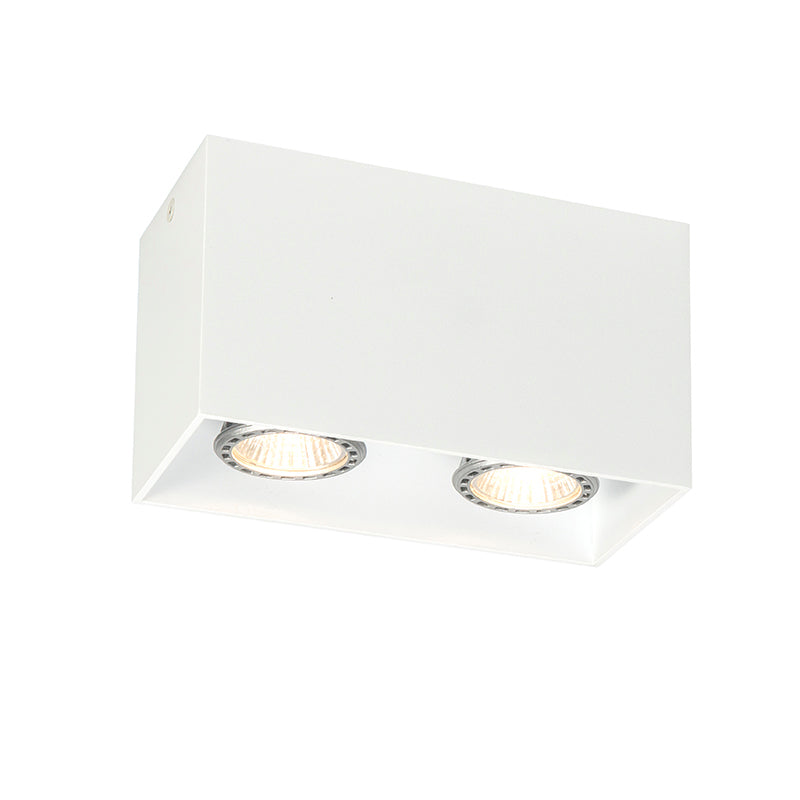 QAZQA Design opbouwspot wit 2-lichts GU10 50mm - Qubo