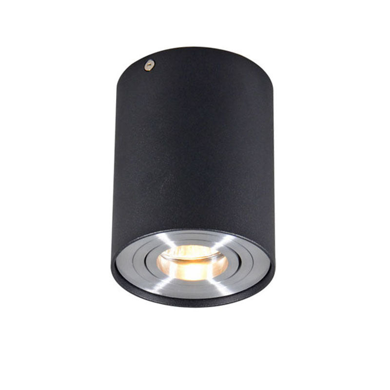 QAZQA Spot zwart en staal draai- en kantelbaar - Rondoo up