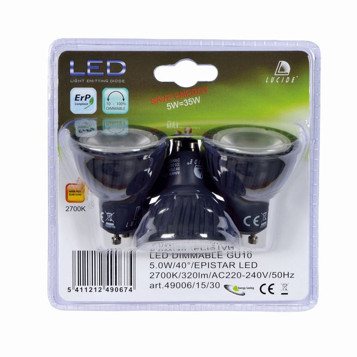 Lucide MR16 Led lamp - Zwart