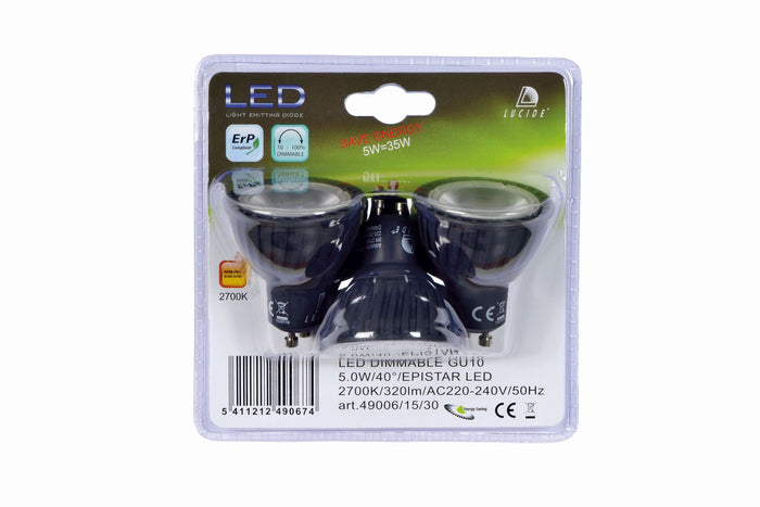 Lucide MR16 Led lamp - Zwart