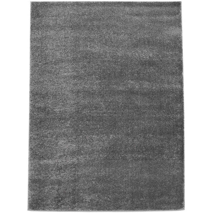 Tapeso Effen vloerkleed velours Gala - donkergrijs - 200x290 cm