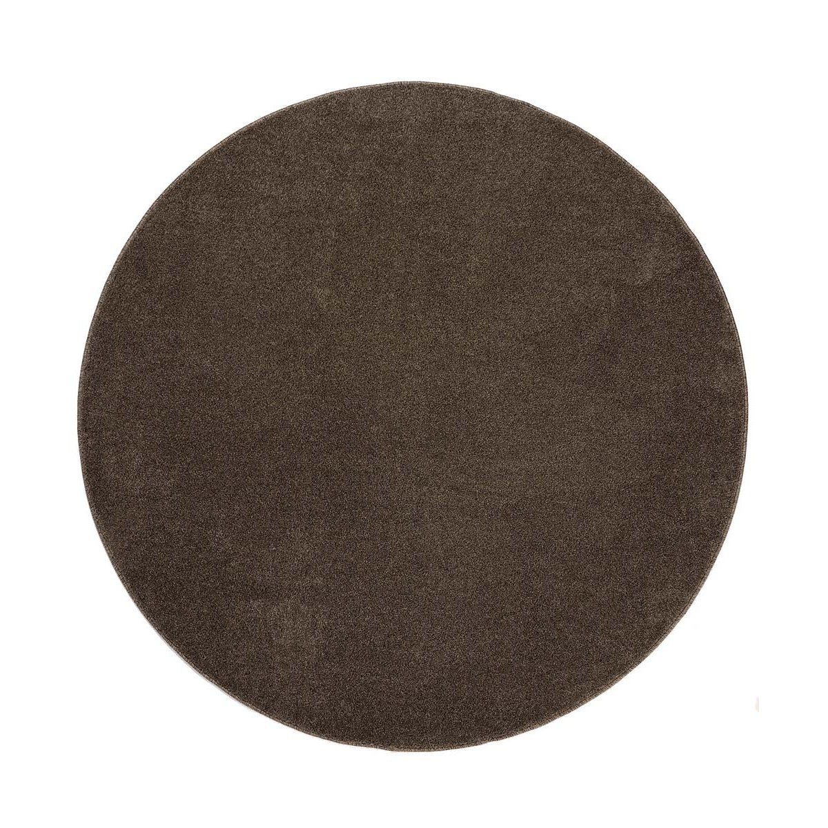 Tapeso Rond vloerkleed Fine - mokka - 160 cm