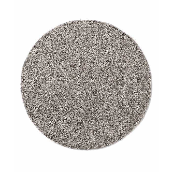 Tapeso Rond vloerkleed hoogpolig effen Classic - grijs - 120 cm
