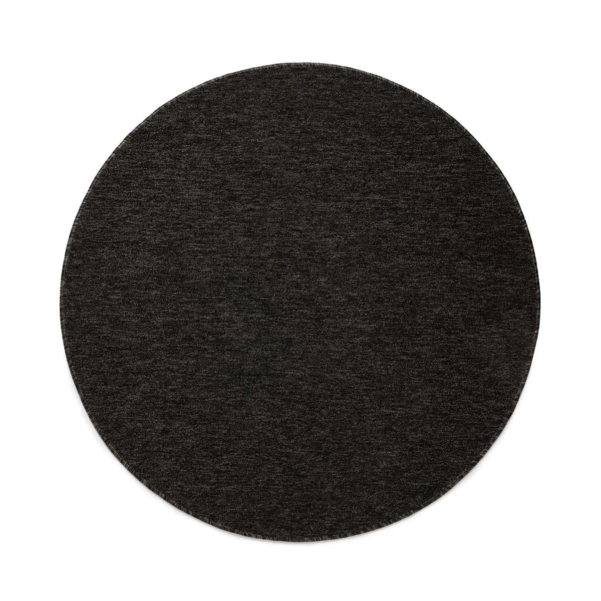 Tapeso Rond vloerkleed Lush - antraciet - 120 cm