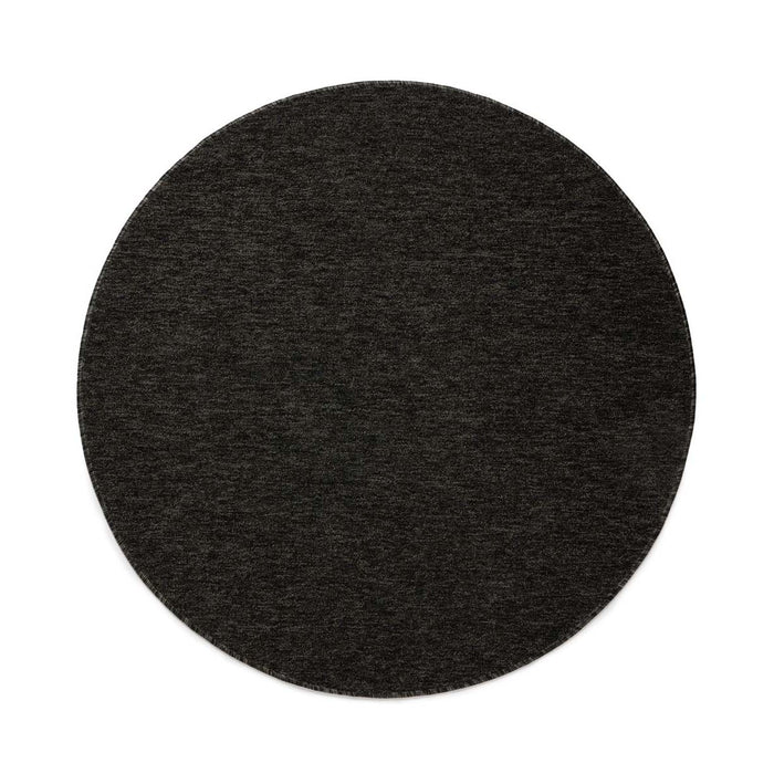 Tapeso Rond vloerkleed Lush - antraciet - 120 cm