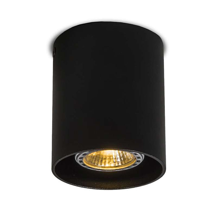 QAZQA Moderne opbouwspot zwart GU10 50mm - Tubo