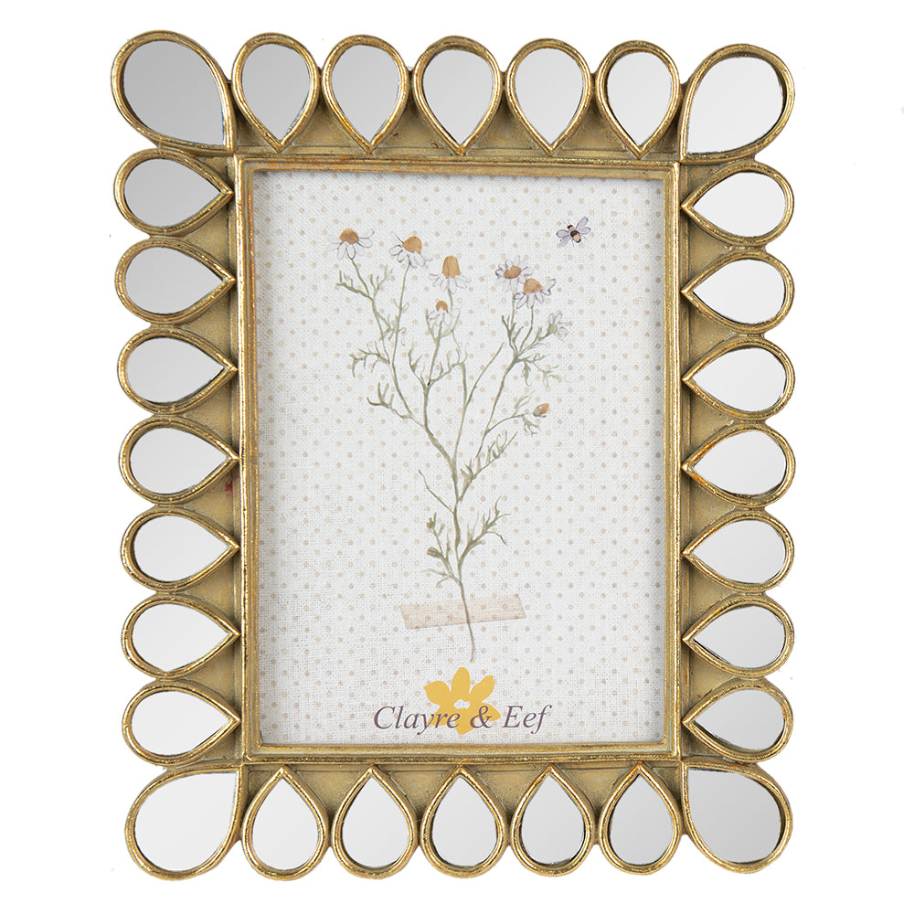 Clayre & Eef Fotolijst 13x18 cm Goudkleurig Polyresin