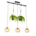 QAZQA Industriële hanglamp goud 3-lichts - Flor