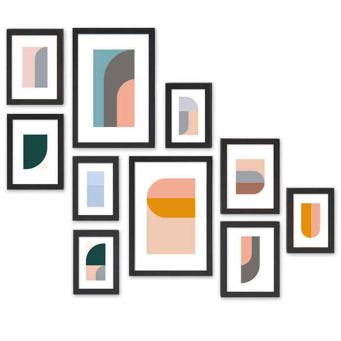 ACAZA Fotomuur Zwart  - 10 st.