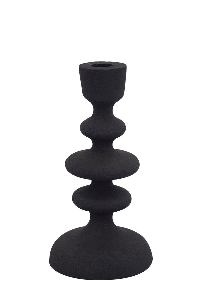 PTMD Lisanne Kandelaar - 10 x 10 x 20 cm - Aluminium - Zwart