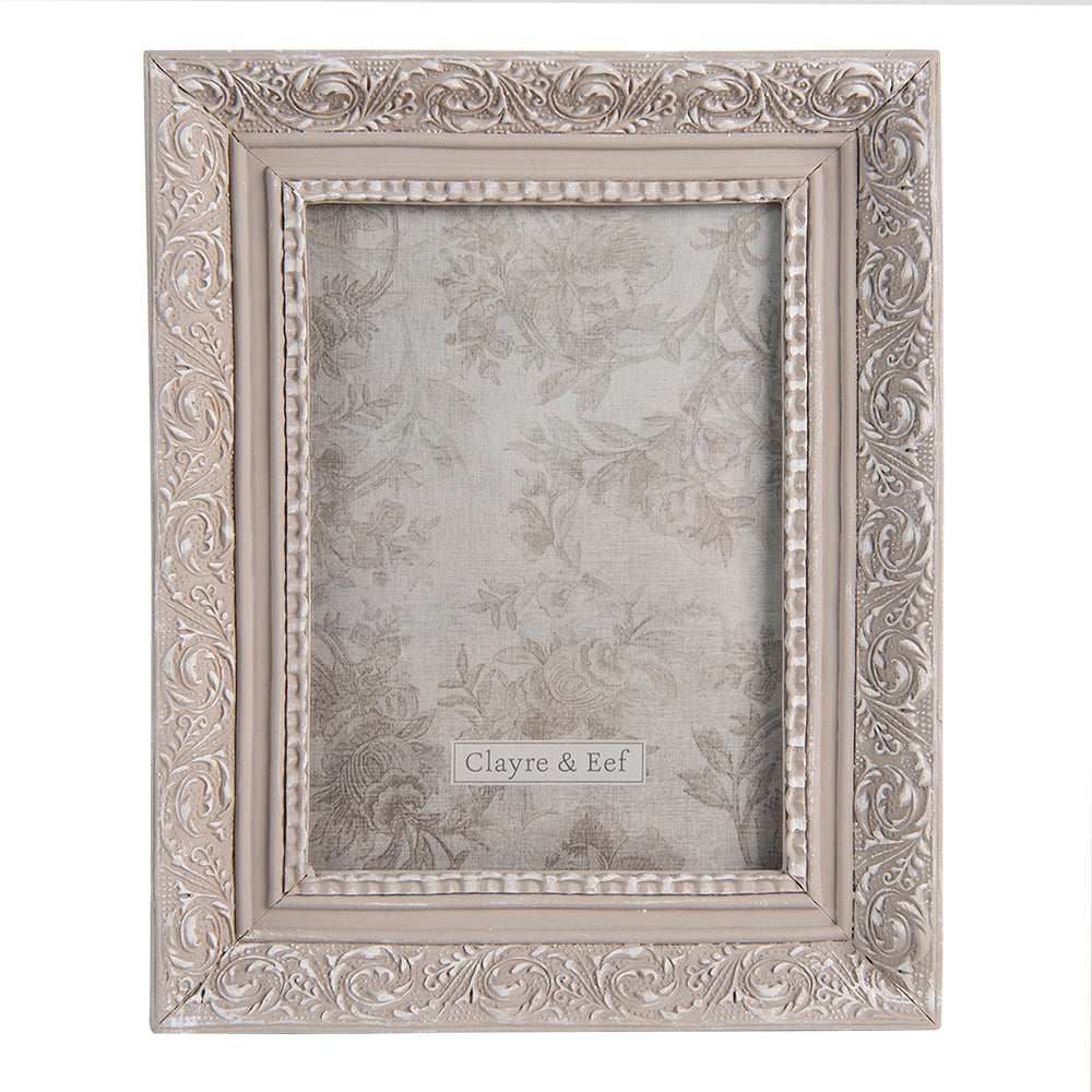 Clayre & Eef Fotolijst 13x18 cm Grijs Polyresin