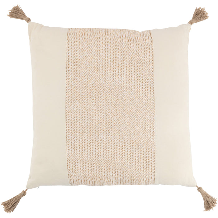 J-Line Kussen Geweven Polyester Beige