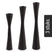 vtwonen Kandelaars - Set van 3 Stuks - Metaal - Zwart - 20-30cm