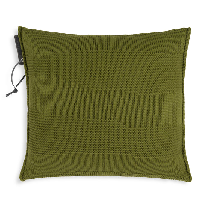 Knit Factory Joly Sierkussen - Mosgroen - 50x50 cm