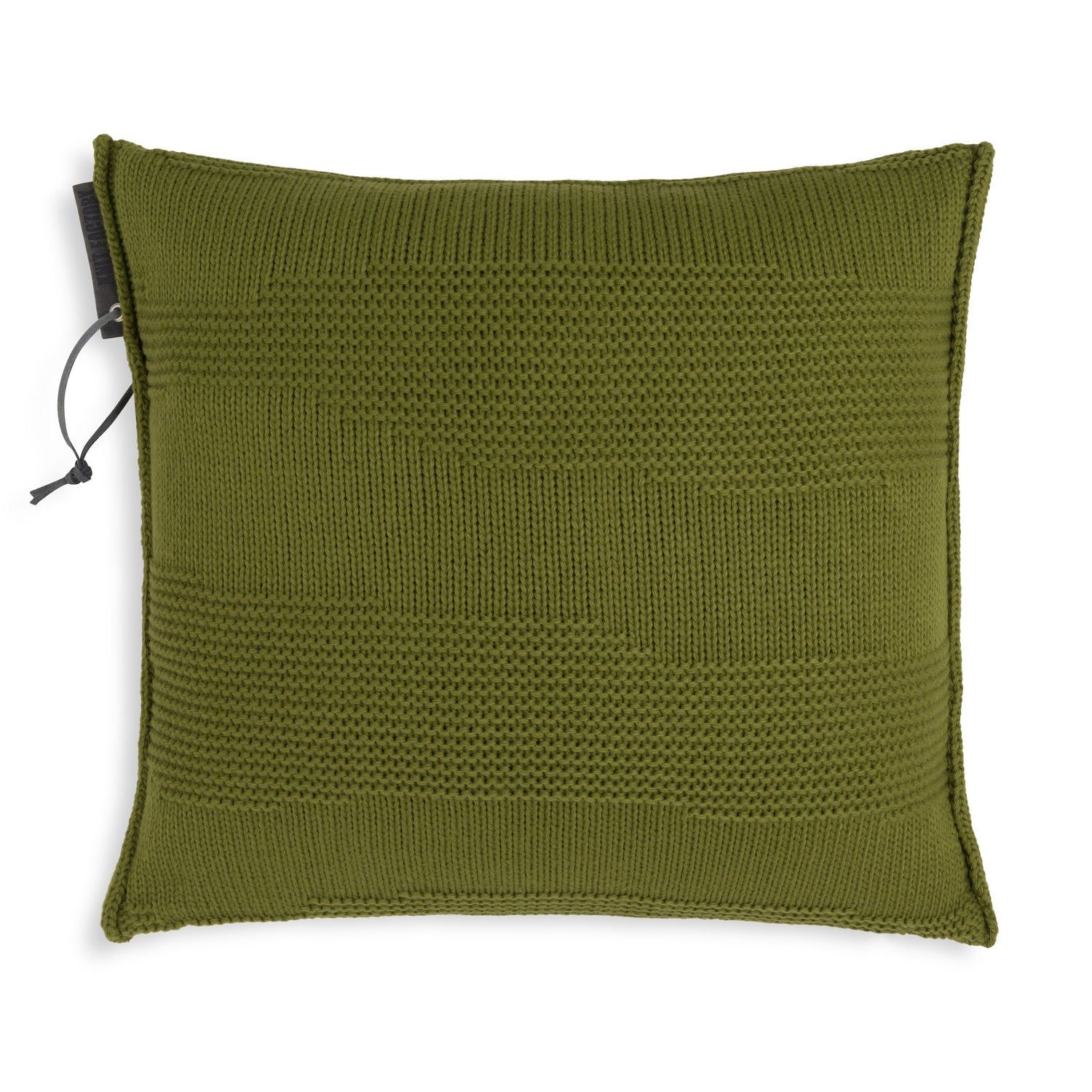 Knit Factory Joly Sierkussen - Mosgroen - 50x50 cm