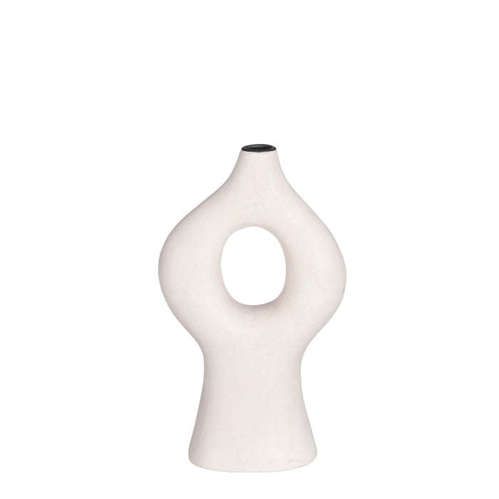 Casa Vivante Dago Kandelaar - L16,5 x B8 x H35 cm - Wit