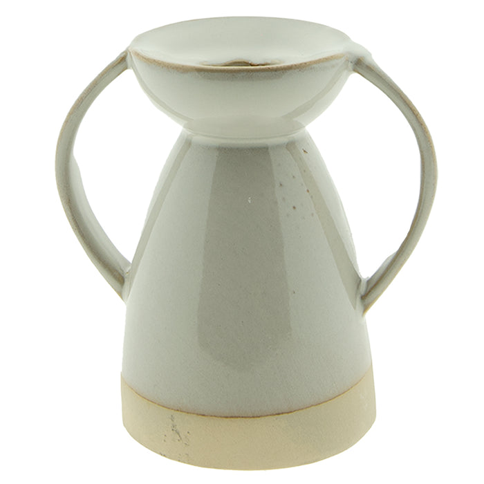Clayre & Eef Kandelaar  13 cm Beige Porselein Kaarsenstandaard