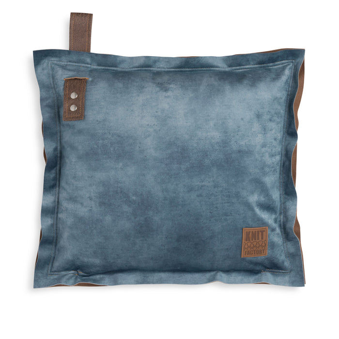 Knit Factory Dax Sierkussen - Jeans - 50x50 cm