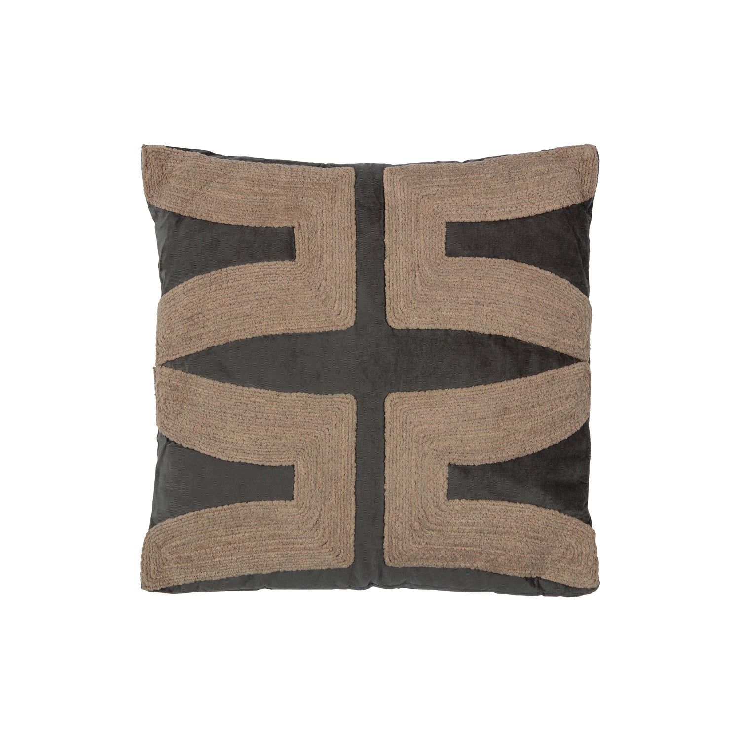 WOOOD Isla Kussen - Katoen - Mocca - 45x45