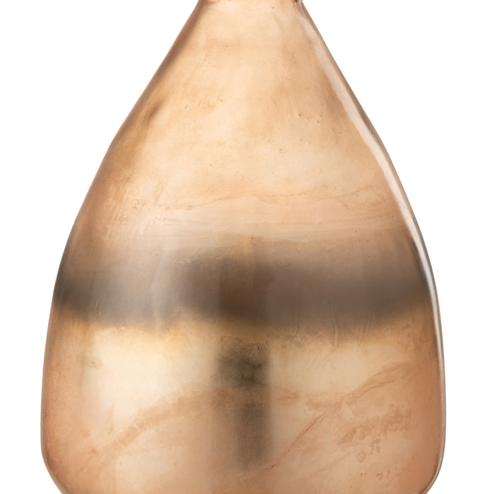 J-Line Vaas Antiek Glas Goud Large