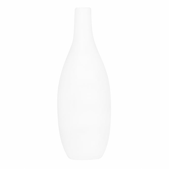QUVIO Vaas keramiek met smalle hals - Wit