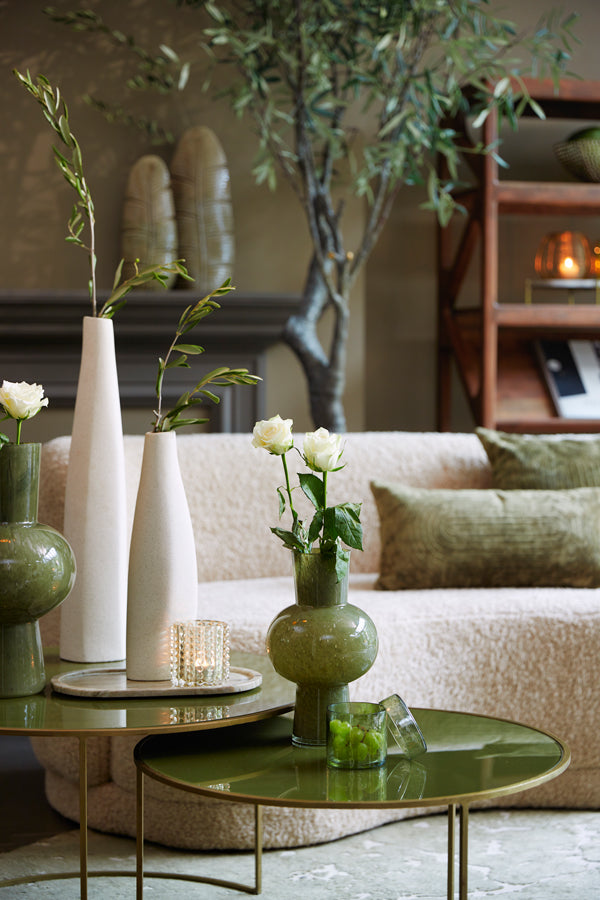 Light & Living Light&living Vaas Ø23x40 cm HALLEY glas olijf groen