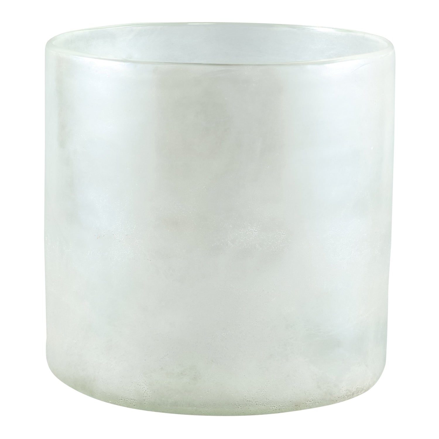 PTMD Tuxx wit mat glass vaas round big maat in cm: 20 x 20 x 20 - -