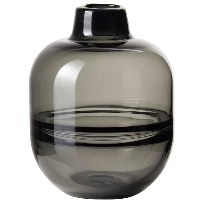 Gusta Vaas glas met lijn ø12x19cm grijs