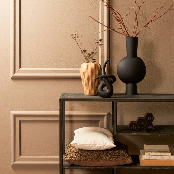 Light & Living Vaas Kavandu - Zwart - 22x14x40cm