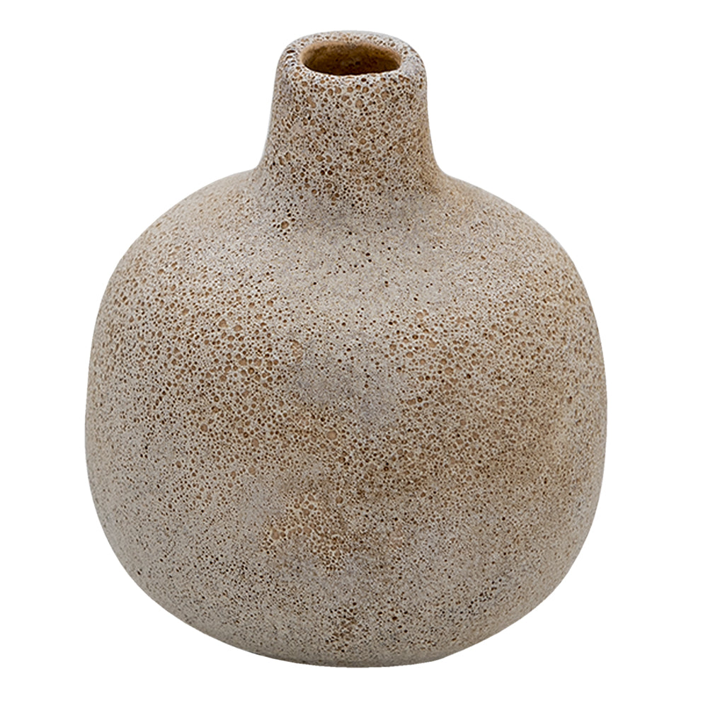 Clayre & Eef Vaas  9 cm Beige Keramiek Rond Decoratie vaas