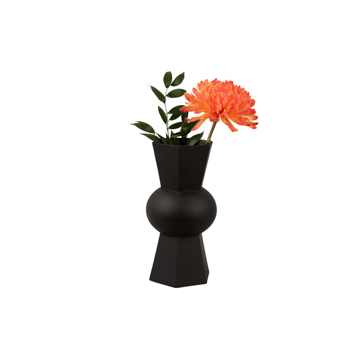 present time - Vase Geo Count polyresin black