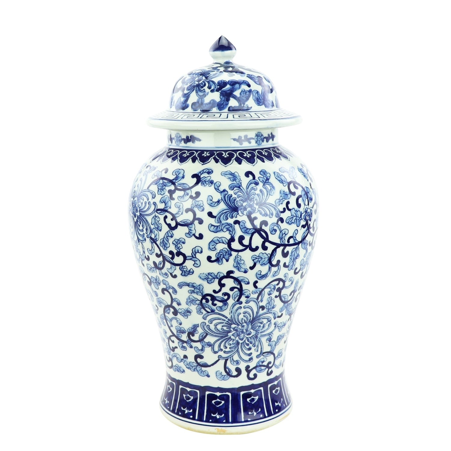 Fine Asianliving Chinese Gemberpot Blauw Wit