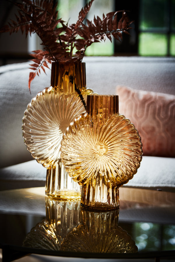 Light & Living Light&Living Vaas 27x13x40 cm MIA glas perzik