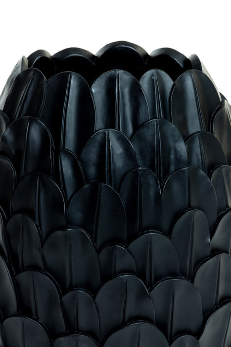 Light & Living Light&living Vaas deco 28,5x19x40 cm FEDER zwart